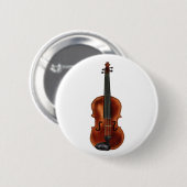 V is voor Violin Ronde Button 5,7 Cm (Voorkant /achterkant)