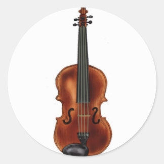 V is voor Violin Ronde Sticker