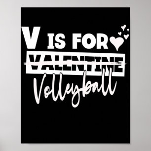V is voor volleybalspeler vrouwen Man Poster