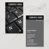 V-koptekst - Notitieboek toetsenbord 02 Visitekaartje (Voorkant / Achterkant)