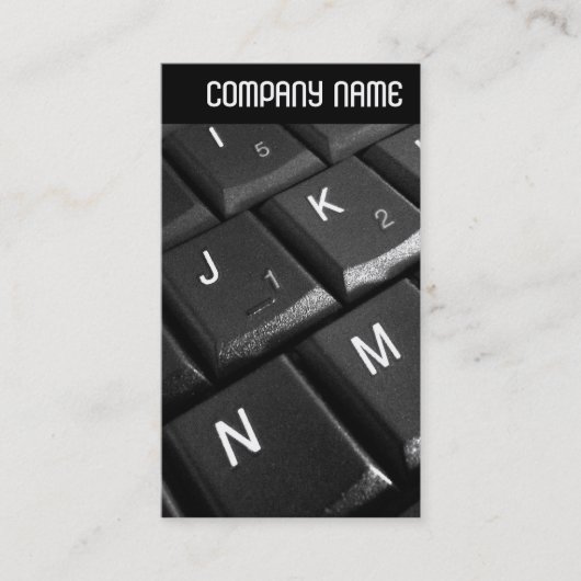 V-koptekst - Notitieboek toetsenbord 02 Visitekaartje (Voorkant)