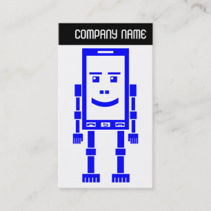 V-koptekst - RoboPhone - blauw Visitekaartje