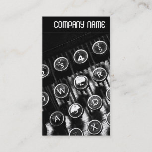 V-koptekst -  schrijfmachine visitekaartje