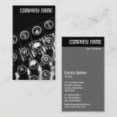 V-koptekst - schrijfmachine visitekaartje (Voorkant / Achterkant)