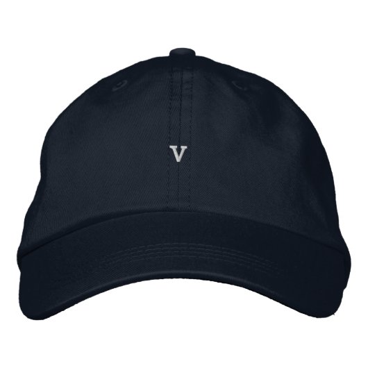 V Lettre casquette V : Casquette alphabets personn (Devant)