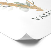 V Monogram gepersonaliseerd Poster (Hoek)