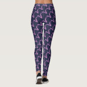 V monogram paarse leggings met patronen (Achterkant)