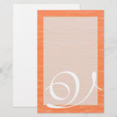V Monogram "Peach Sunset Water Fine Lined" Briefpapier (Voorkant / Achterkant)