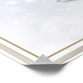 V Monogram roze Rose Poster (Hoek)