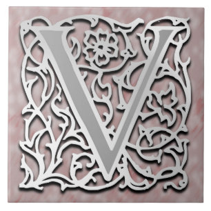 V Monogramme "Pierre d'Argent" Carreaux en céramiq