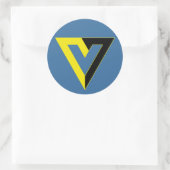 V pour autocollant volontaire (Sac)