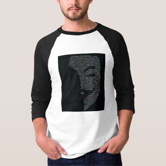 V protestshirt, 3/4 sleeves t-shirt (Voorkant)