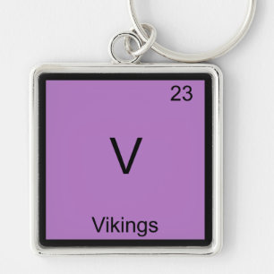 V - Vikingen Grappig Element Chemie Symbool T-Shir Sleutelhanger