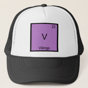 V - Vikings Grappig Element Chemie Symbool T-shirt Trucker Pet