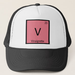 V - Vinaigrette Scheikunde Periodiek Systeem Symbo Trucker Pet