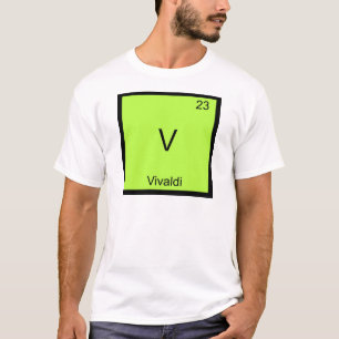V - Vivaldi Funny Chimie Élément Symbole T-shirt