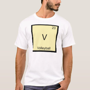 V - Volleyball T-shirt drôle Symbole d'élément de