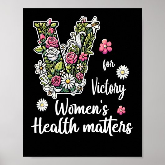 V voor de overwinning; de gezondheid van vrouwen poster (Voorkant)