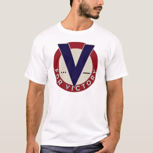 V voor overwinning! - WW2 T-shirt