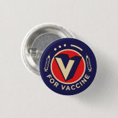 V VOOR VACCINEPIN RONDE BUTTON 3,2 CM (Voorkant /achterkant)