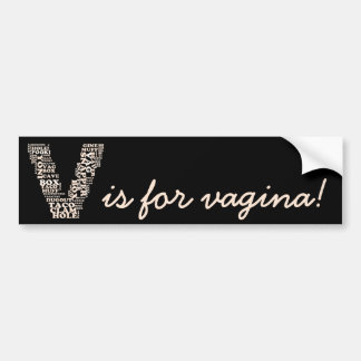 V voor vaginale overwinning in Michigan Bumpersticker