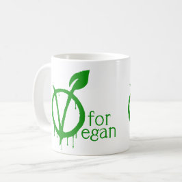 V voor Vegan Koffiemok