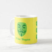 V voor veganist koffiemok (Voorkant links)