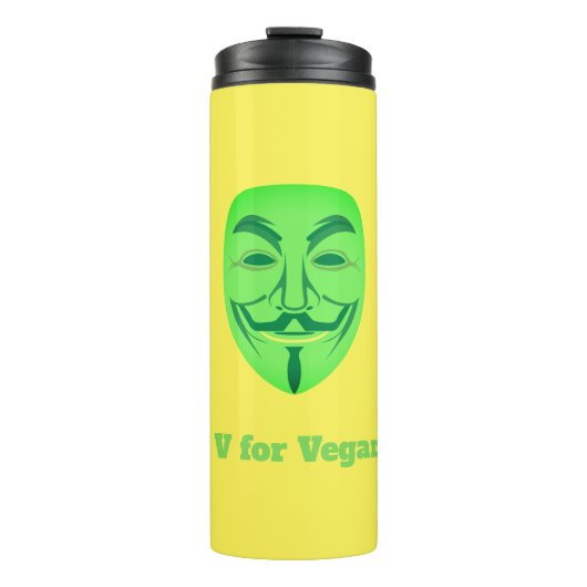 V voor veganist thermosbeker (Voorkant)