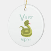V voor Viper Keramisch Ornament (Links)