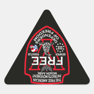 V VRIJ DRIEHOEK STICKER