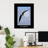 "VA-T'EN !" Poster d'art Motivational Bald Eagle (Bureau à domicile)