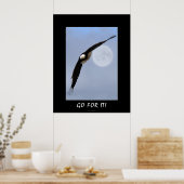 "VA-T'EN !" Poster d'art Motivational Bald Eagle (Cuisine)