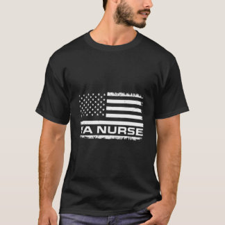 Va Verpleegster Patriottische VS Vlag Echt Amerik T-shirt