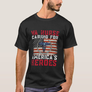 VA Verpleegster Zorg Voor Amerika's Helden Patriot T-shirt