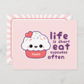 Vaak at Cupcakes Briefkaart (Voorkant / Achterkant)