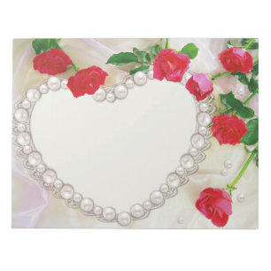 Vaak Rozen en harten bruiloft Notitieblok