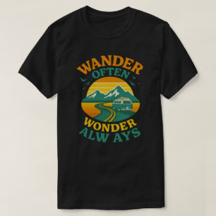 Vaak Wandelen Altijd Verwonderen Retro Reis Citaa T-shirt