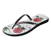 Vaak Zinnia bloemmotief Teenslippers (Schuin)