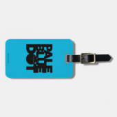 Vaal blauw bagagelabel (Voorkant horizontaal)