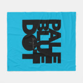 Vaal blauw fleece deken (Voorkant (Horizontaal))