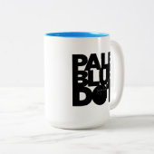 Vaal blauw tweekleurige koffiemok (Voorkant rechts)