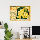  vaalkarbonadekunst, muskaatdruiven poster (Thuiskantoor)