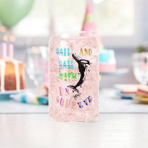 Vaar en vaar met een open oog blikvorm glas