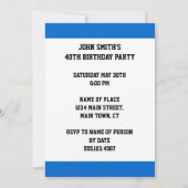 Vaar je een weg naar 40 Invite Kaart (Achterkant)