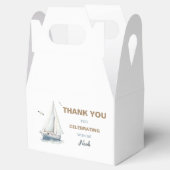 Vaar op Over Sailboat Verjaardag Gable Box Favor B Bedankdoosjes (Geopend)