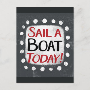 Vaar vandaag met een boot Briefkaart