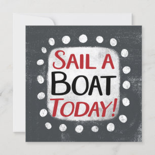 Vaar vandaag met een boot Wenskaart Kaart