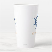 Vaar weg Nautical Beach Gepersonaliseerde Ship Hel Latte Mok (Voorkant)