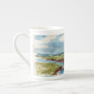 Vaar weg op een Blue Sailboat Bone China Mok