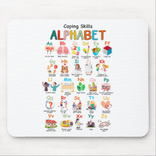 Vaardigheden ABC Alphabet Mental Health Awareness Muismat